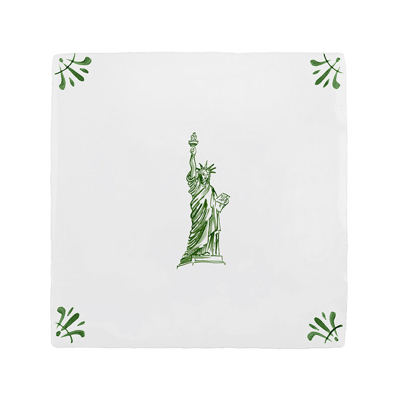 Lady Liberty Delft Tile