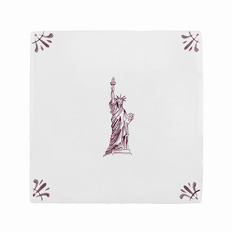 Lady Liberty Delft Tile