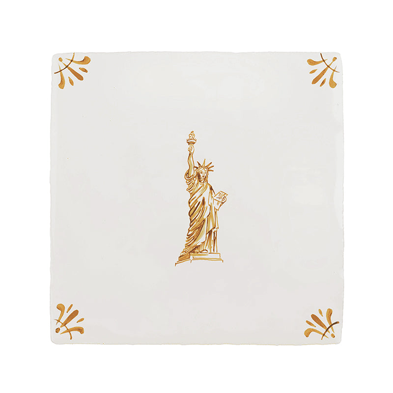 Lady Liberty Delft Tile