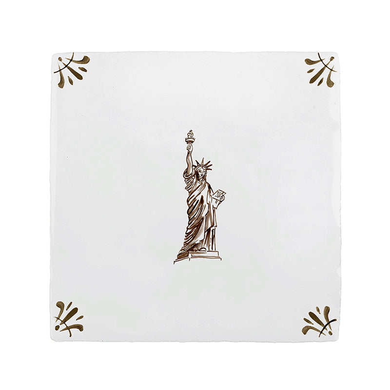 Lady Liberty Delft Tile