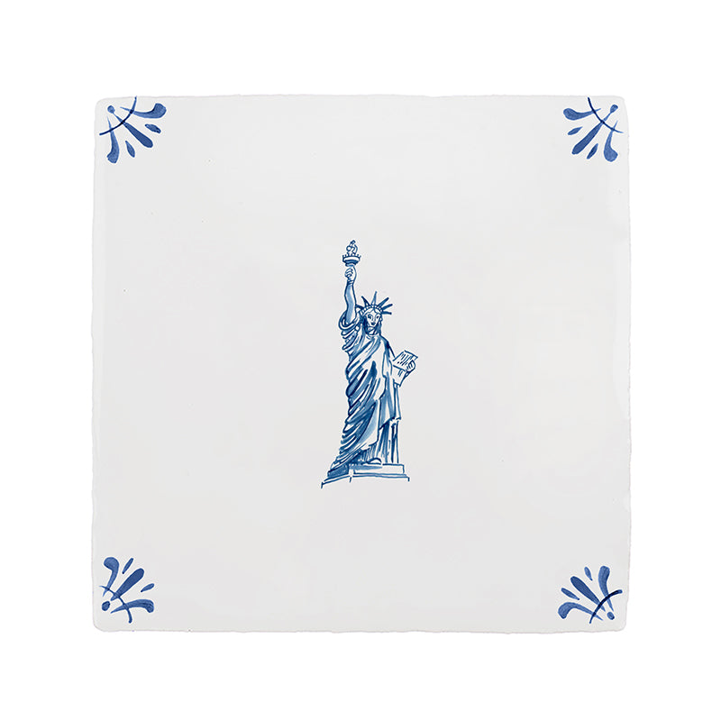 Lady Liberty Delft Tile