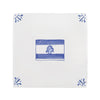 End of Line, Lebanese Flag Delft Tile, Blue, 12.5cm