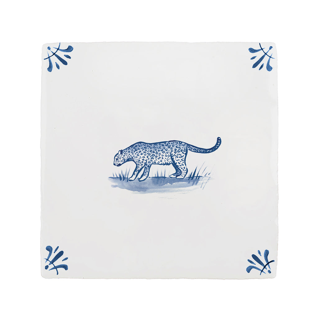 Leopard Delft Tile