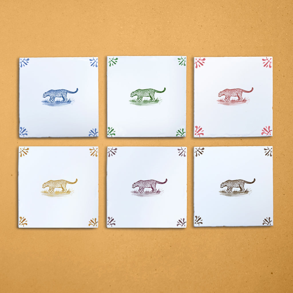 Leopard Delft Tile