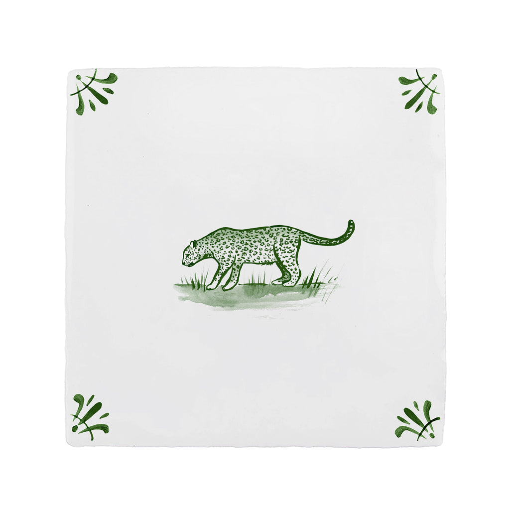 Leopard Delft Tile