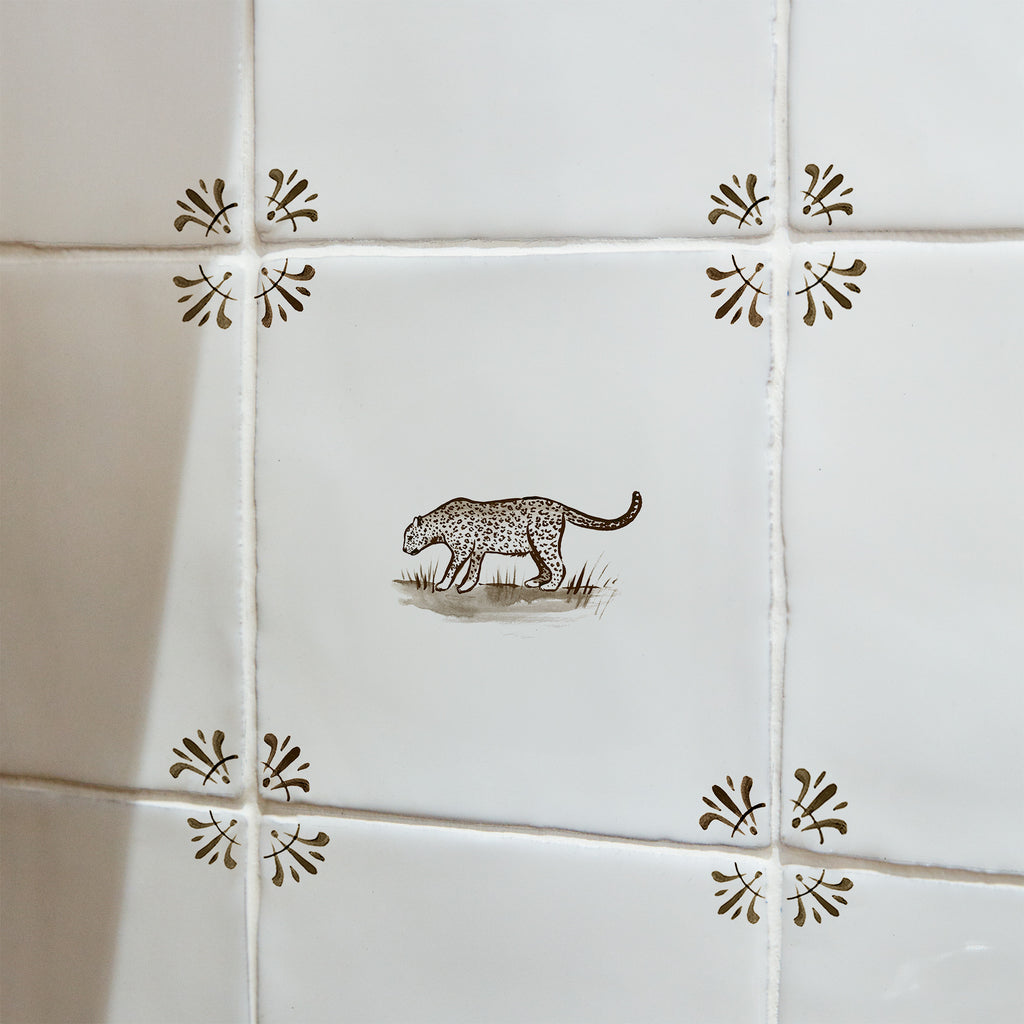 Leopard Delft Tile