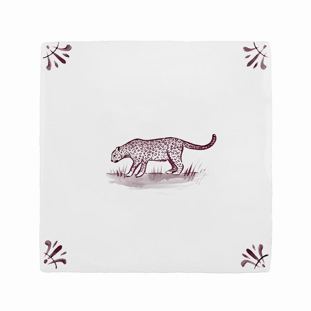 Leopard Delft Tile