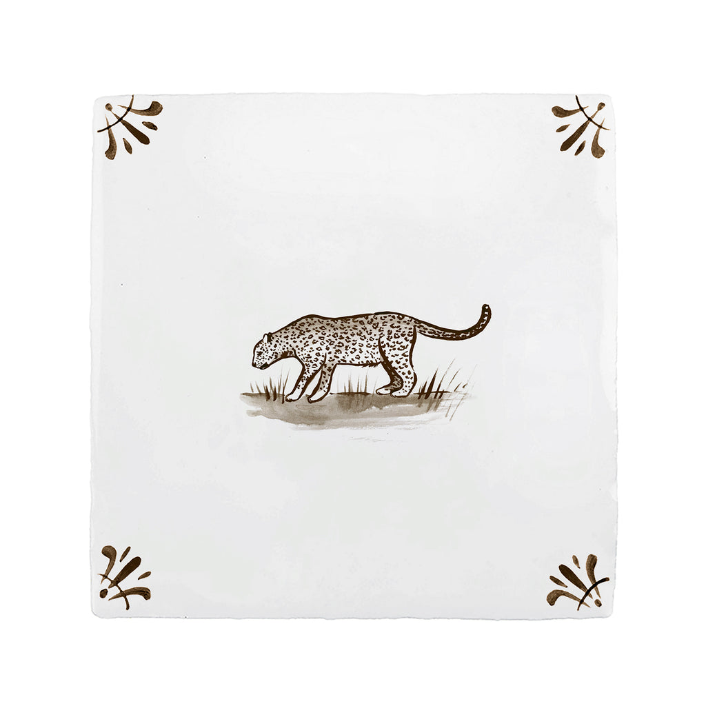 Leopard Delft Tile