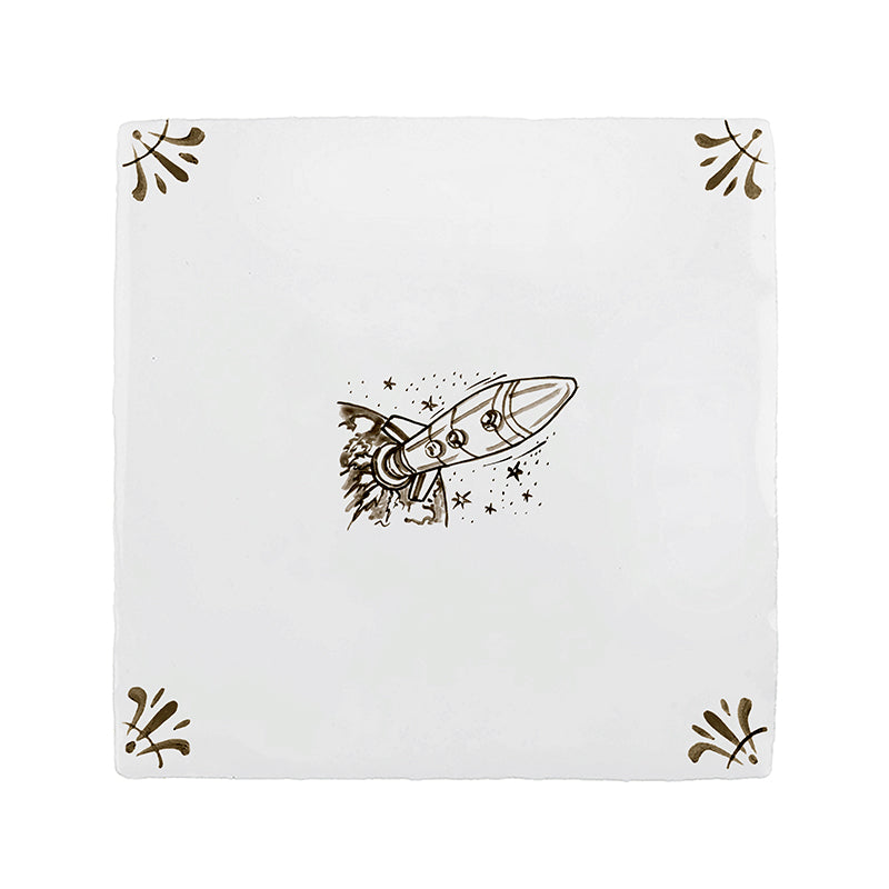 Lift Off Delft Tile