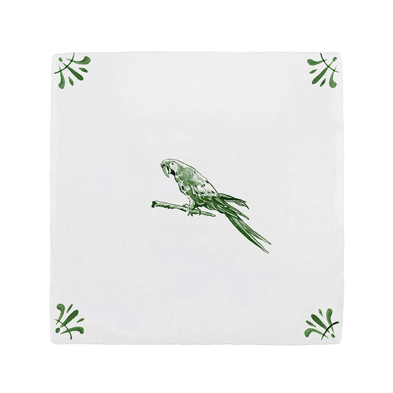 Macaw Parrot Delft Tile