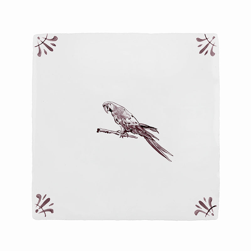 Macaw Parrot Delft Tile