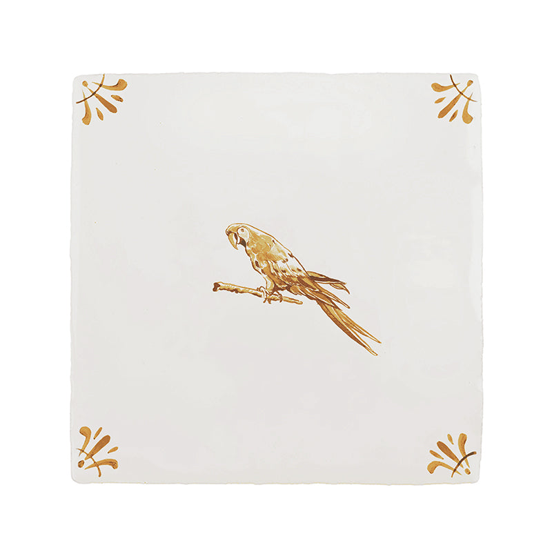 Macaw Parrot Delft Tile