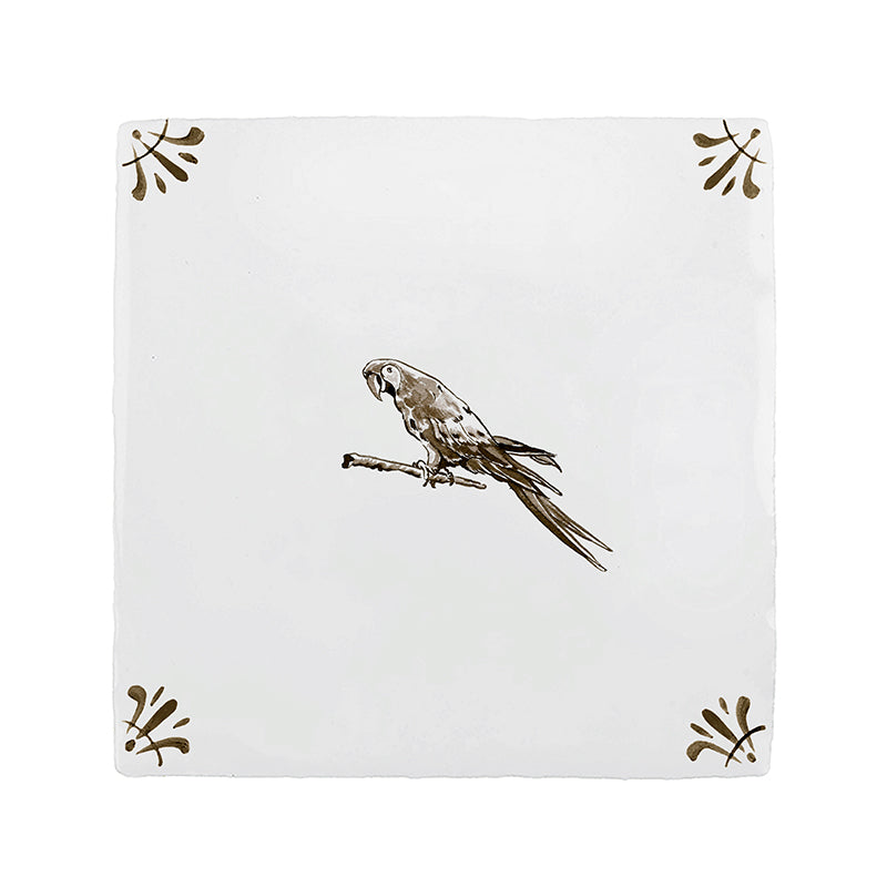 Macaw Parrot Delft Tile