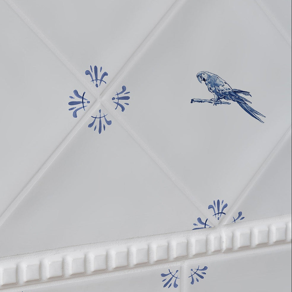 Macaw Parrot Delft Tile