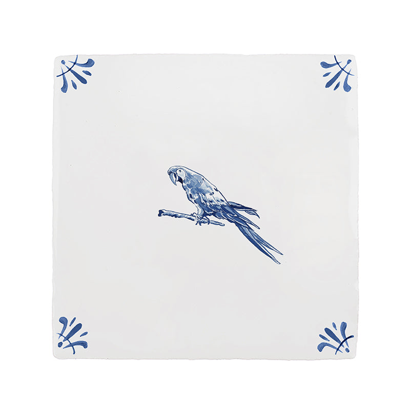 Macaw Parrot Delft Tile