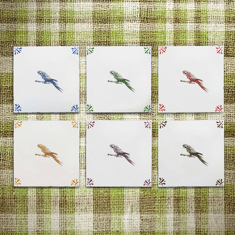 Macaw Parrot Delft Tile