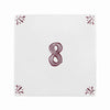 Number 8 Delft Tile