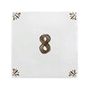 Number 8 Delft Tile