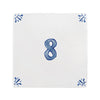 Number 8 Delft Tile