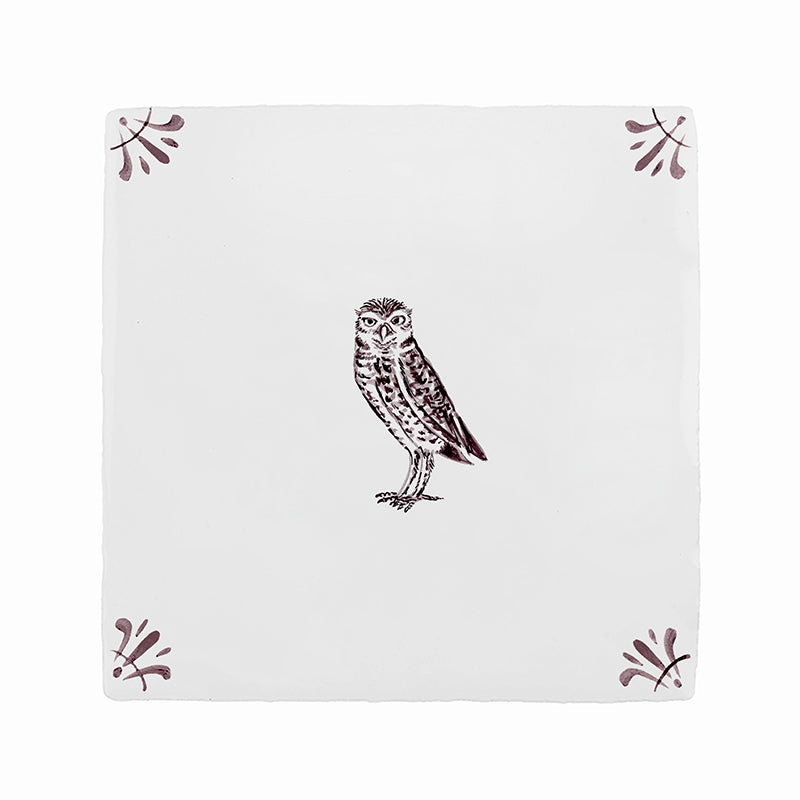 Owl Delft Tile