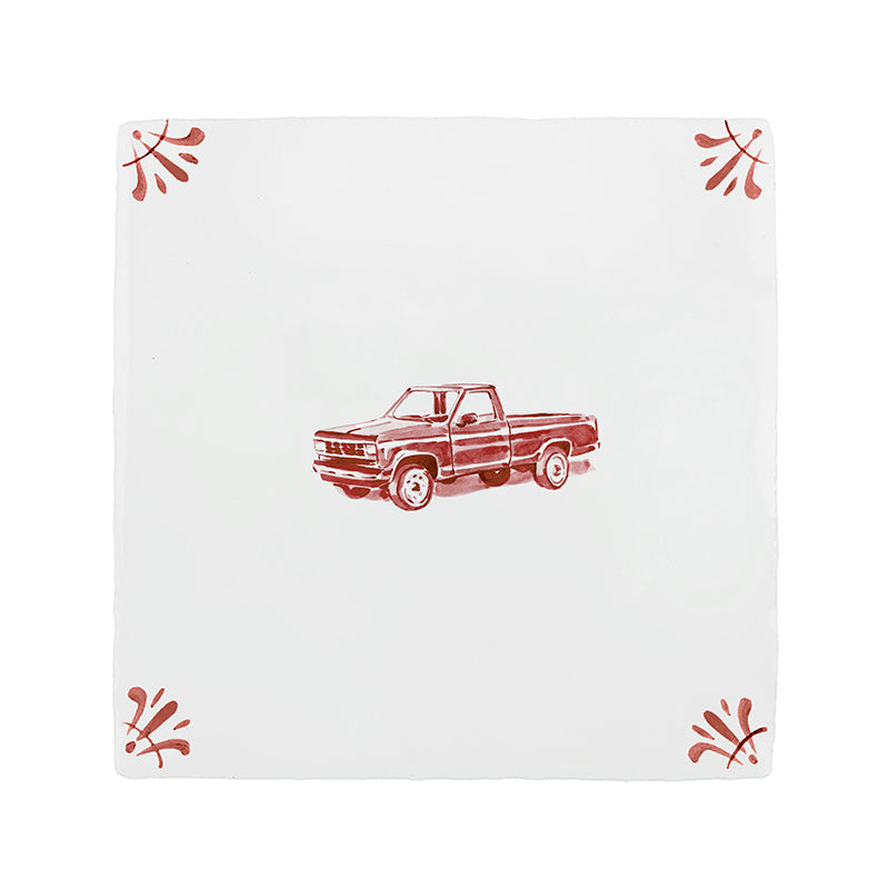 Pick Up Truck Delft Tile