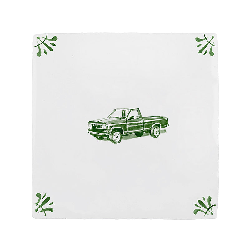 Pick Up Truck Delft Tile