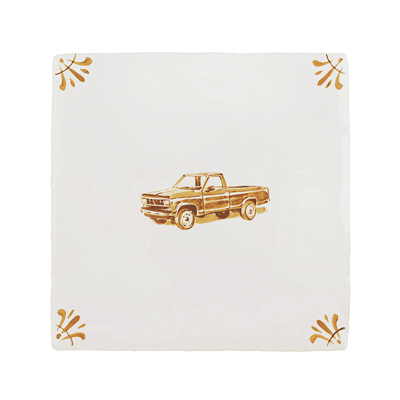 Pick Up Truck Delft Tile