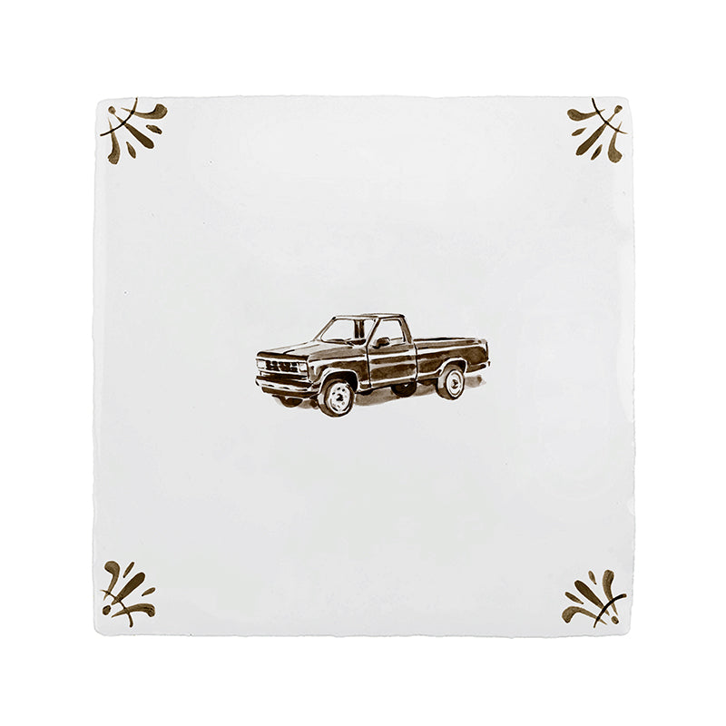 Pick Up Truck Delft Tile