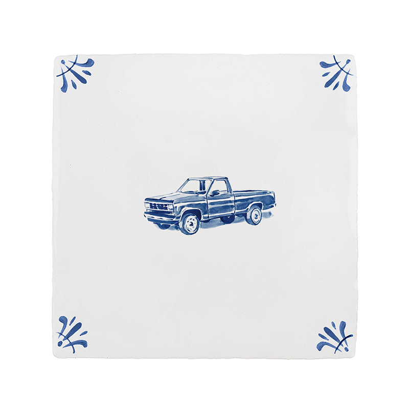 Pick Up Truck Delft Tile