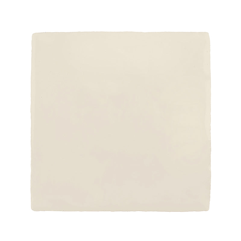 Plain 15cm Field Tile, Cream