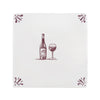 End of Line, Red Wine Lovers Delft Tile, Manganese, 12.5cm