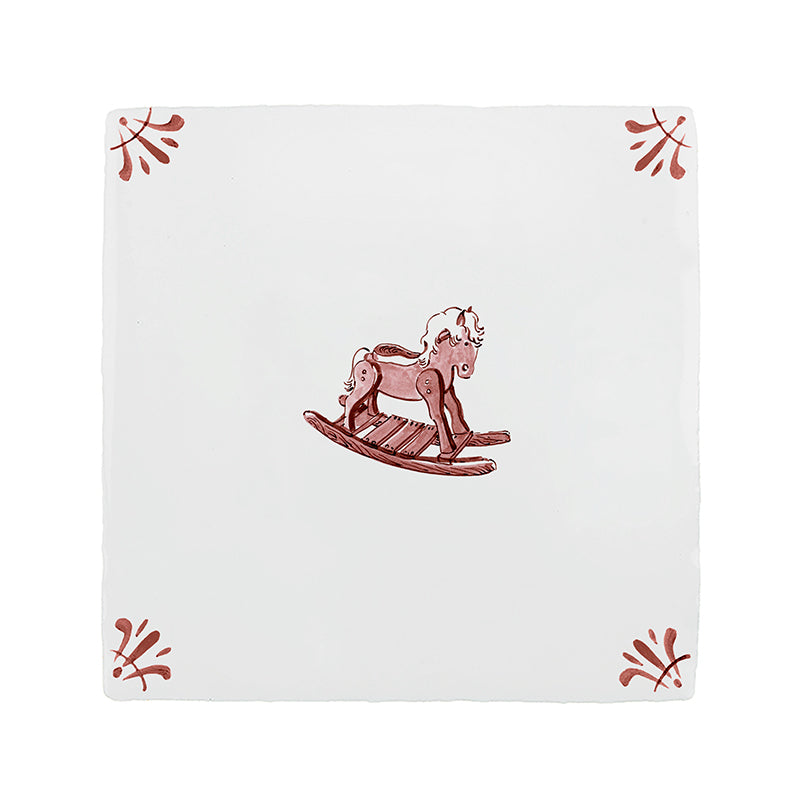 Rocking Horse Delft Tile