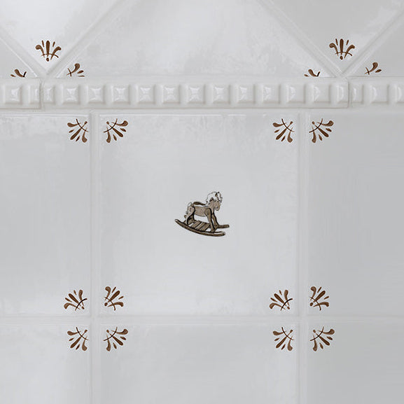 Rocking Horse Delft Tile