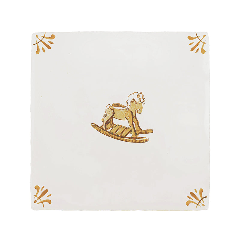 Rocking Horse Delft Tile