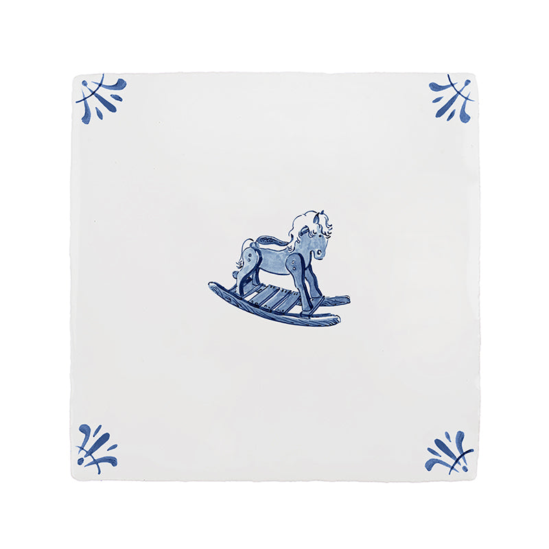 Rocking Horse Delft Tile