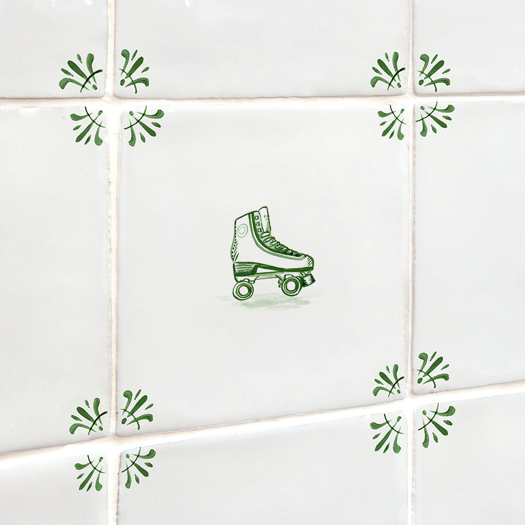 Rollerskate Delft Tile
