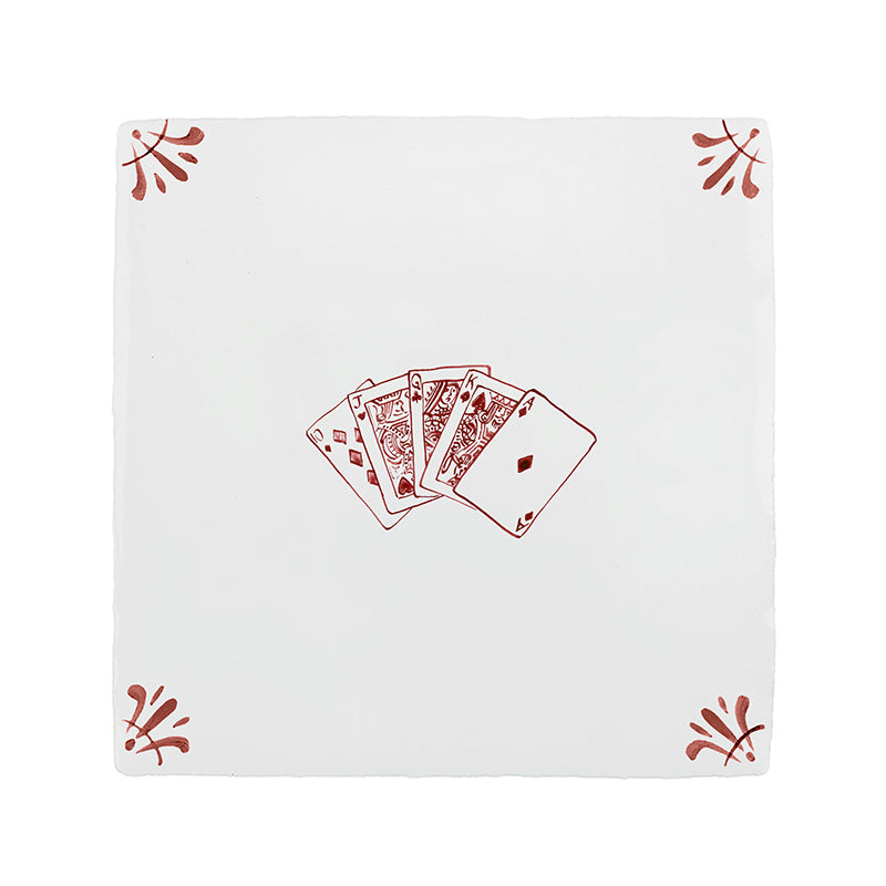 Royal Flush Poker Delft Tile