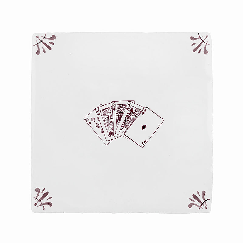 Royal Flush Poker Delft Tile