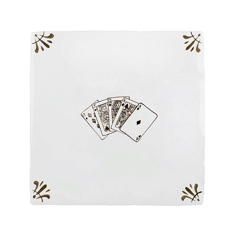 Royal Flush Poker Delft Tile