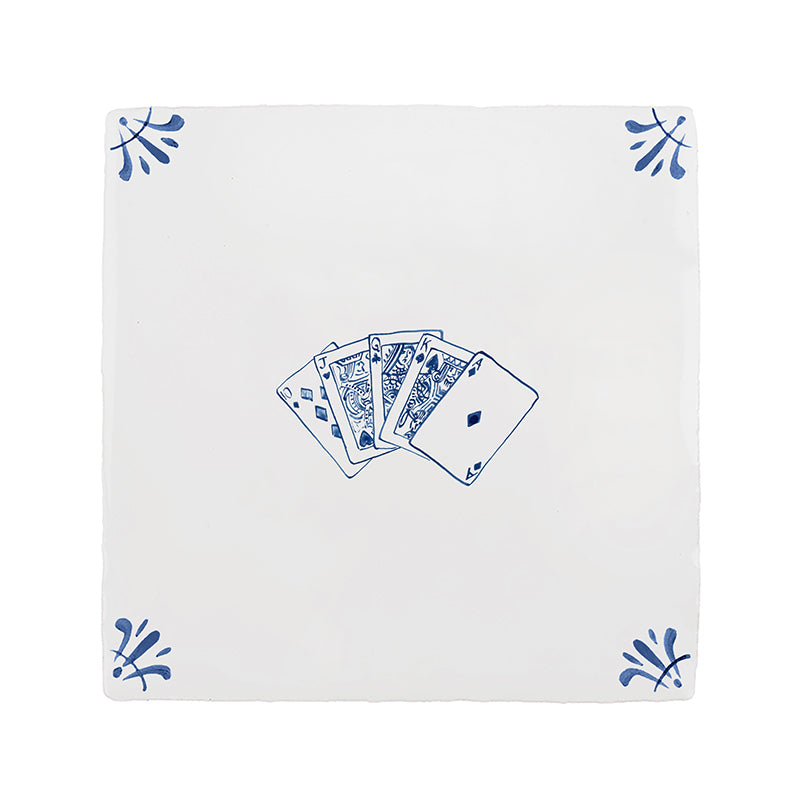 Royal Flush Poker Delft Tile