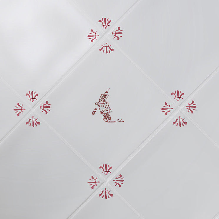 Runaway Robot Delft Tile