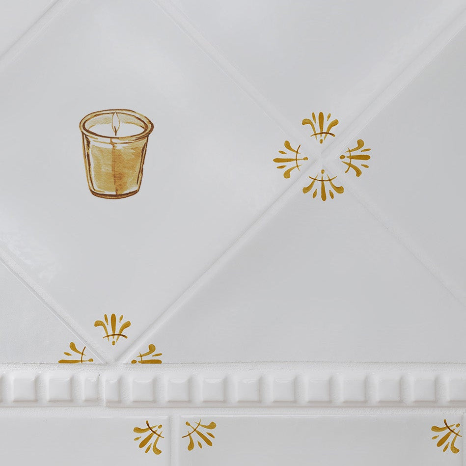 Scented Candle Delft Tile