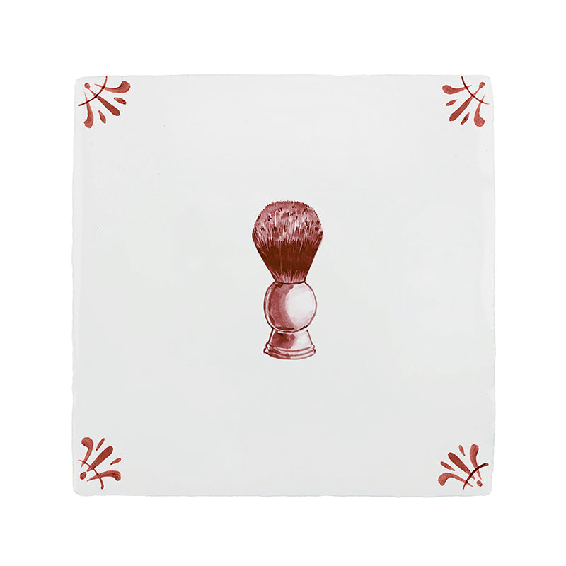 Shaving Brush Delft Tile