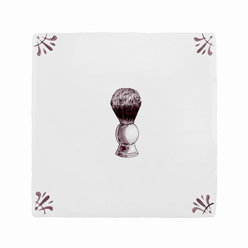 Shaving Brush Delft Tile