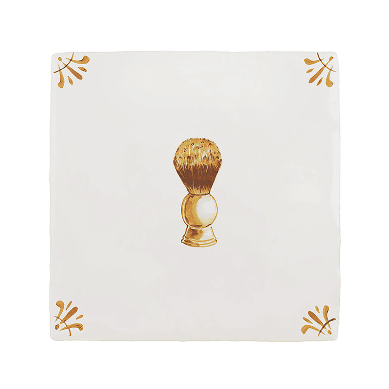 Shaving Brush Delft Tile