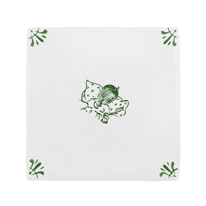Sleeping Baby Delft Tile