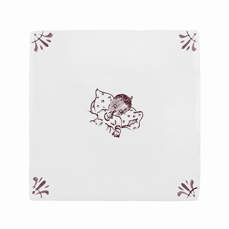 Sleeping Baby Delft Tile