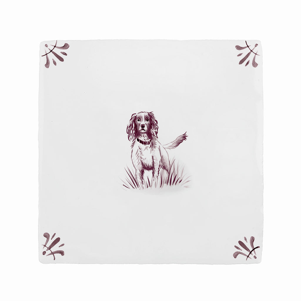Springer Spaniel Delft Tile