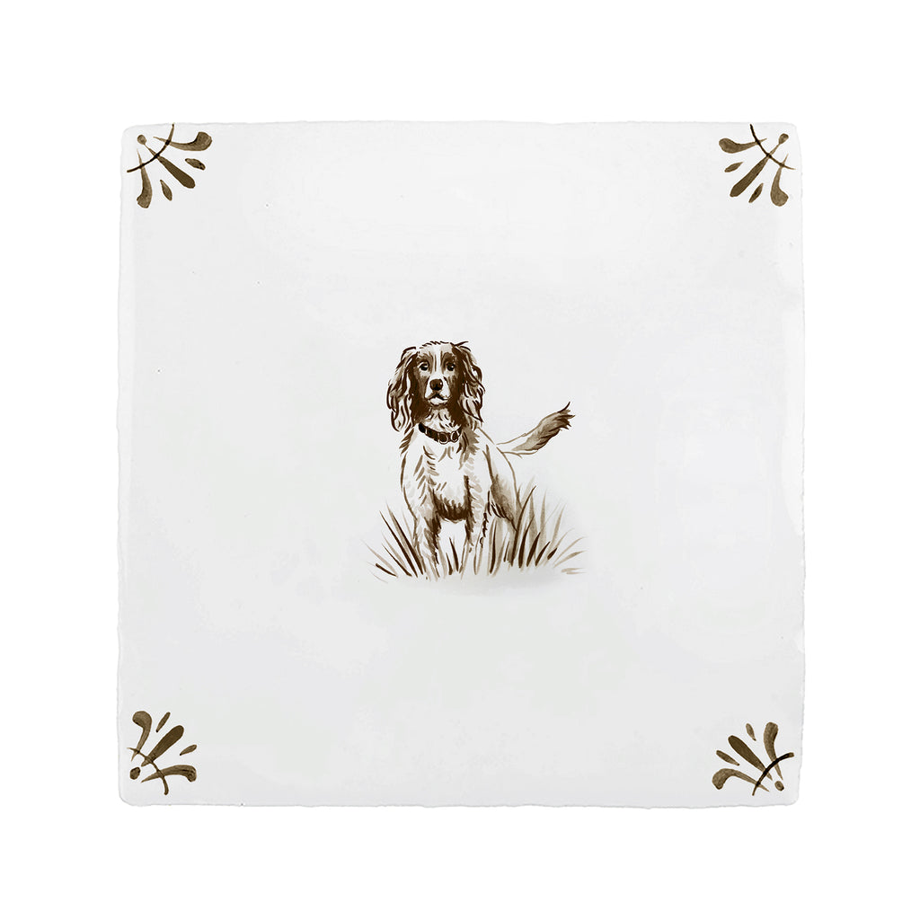 Springer Spaniel Delft Tile