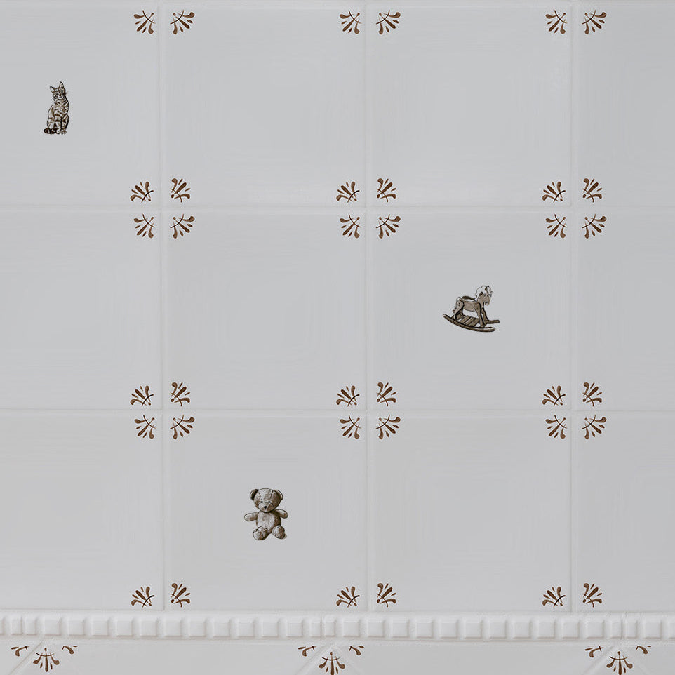 Teddy Bear Delft Tile